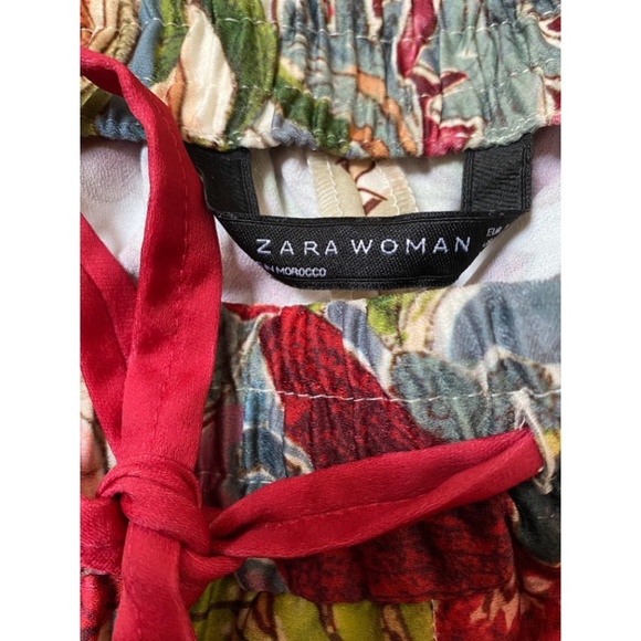 Zara Floral Pajama-Style Pants - Picture 4 of 4